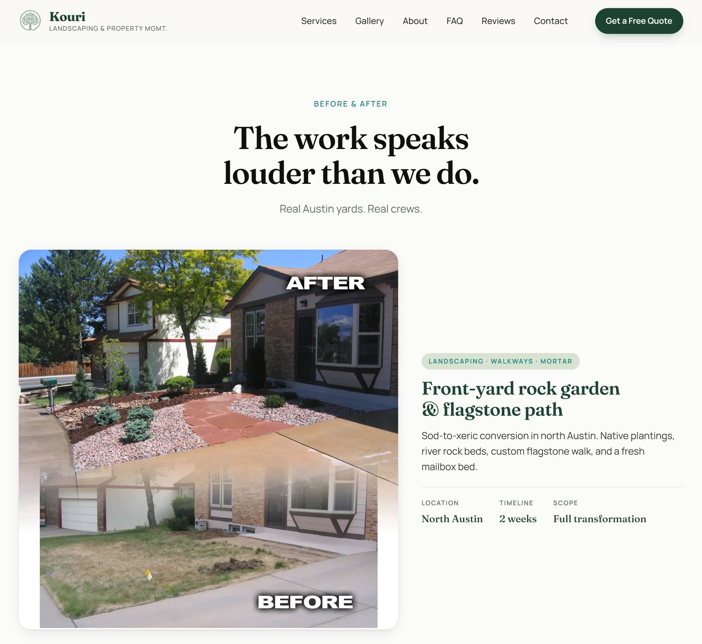 Kouri Landscaping project page