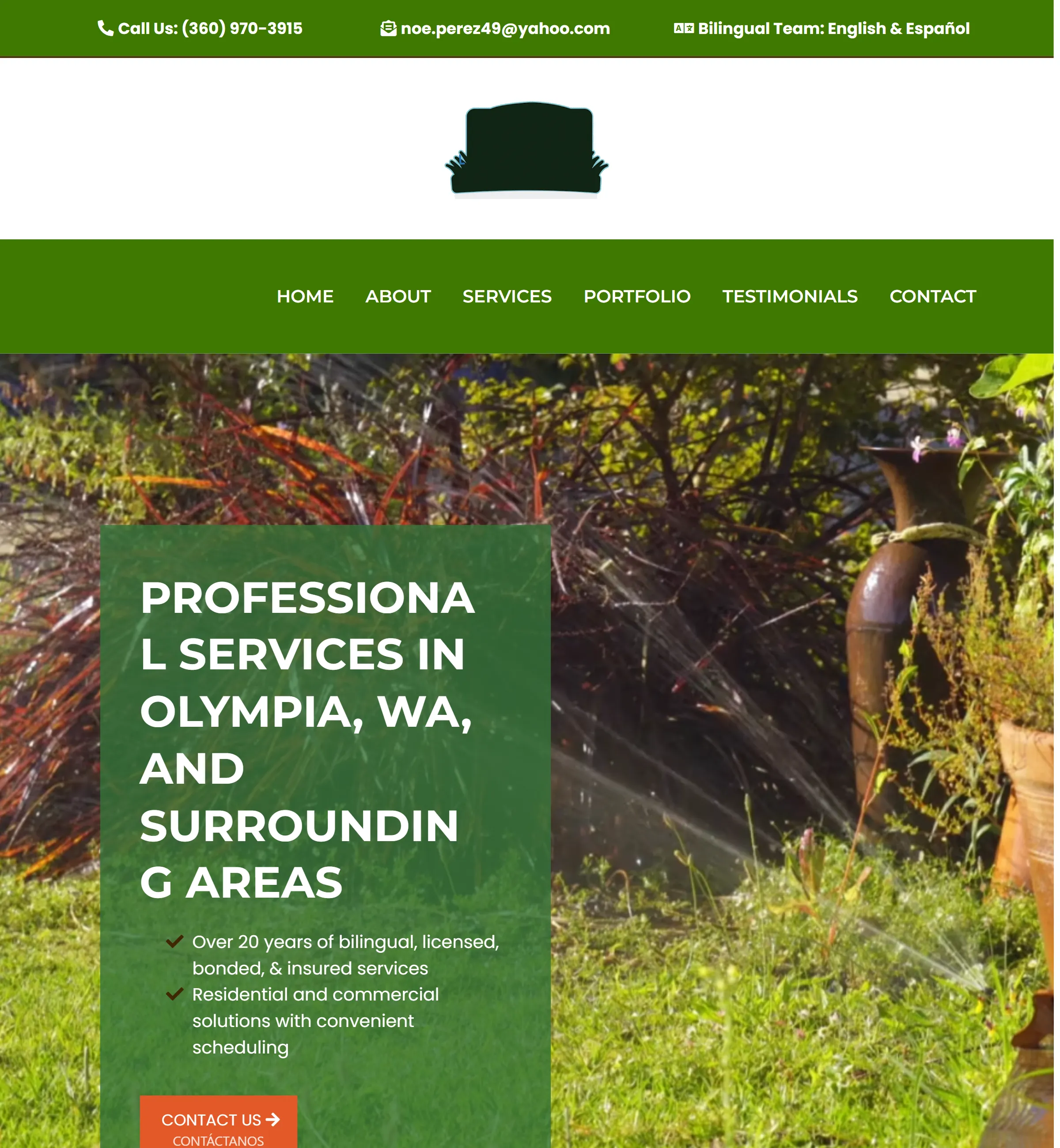 Perez Landscaping website