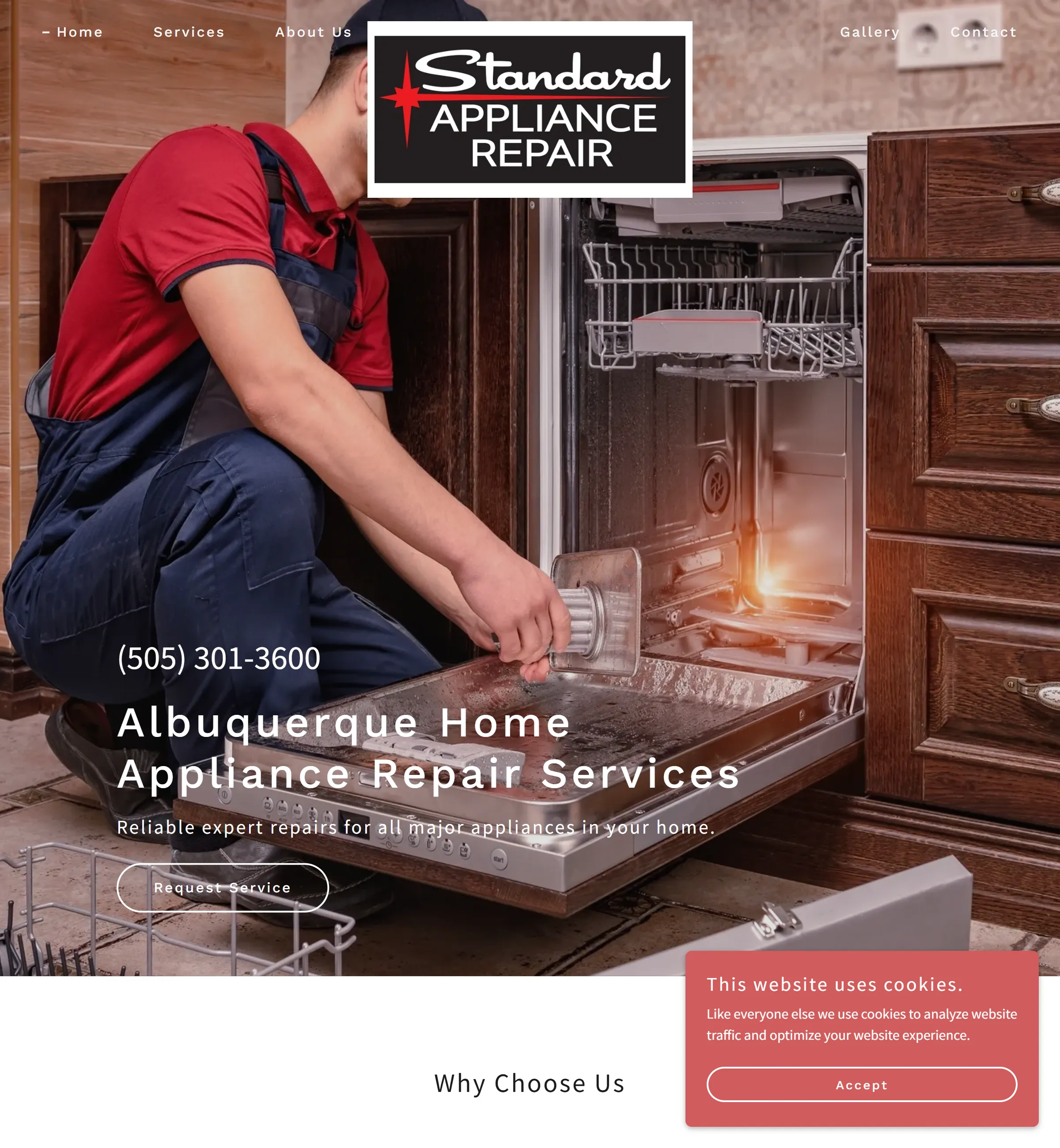 Standard Appliance Repair website